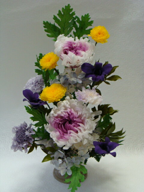 供花 仏花 プリザーブドフラワー シンプルモダンに偲ぶ花35H お彼岸 枯れない花 仏壇の花