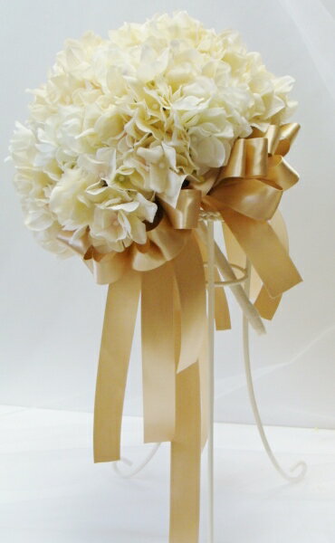 アジサイのラウンドブーケ ウェディングブーケ オーダーメイド ブライダル ウェディング 結婚式 ブーケ オーダーメイドブーケ プリザーブドフラワー 造花 ドライ...