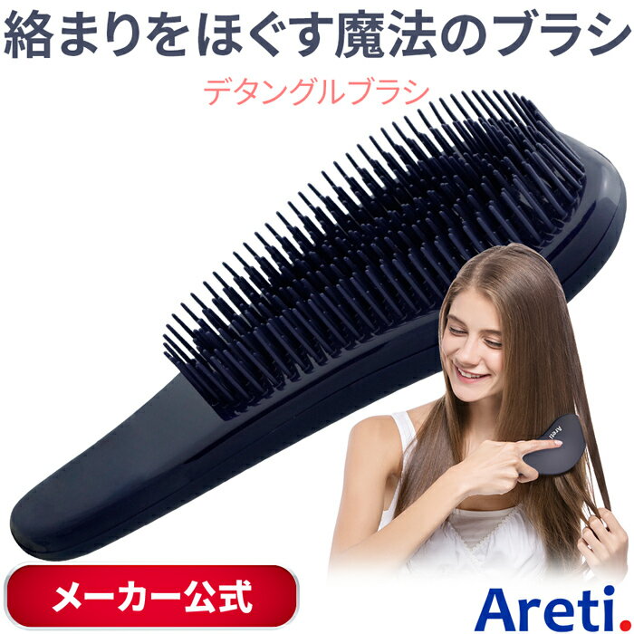 Areti アレティ デタングル ブラシ a673IDG／絡まない 美髪 スカルプケア ヘアブラシ