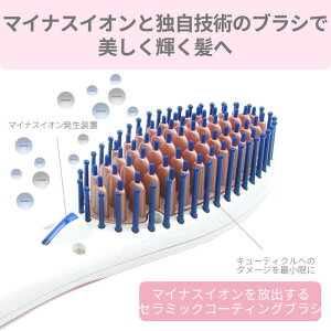 【送料無料】プロフェッショナルマイナスイオンストレートブラシアイロン/海外対応Areti(アレティ)ヘアアイロン/ストレートアイロン美容家電家電ヘアーアイロン白ホワイトプロ仕様
