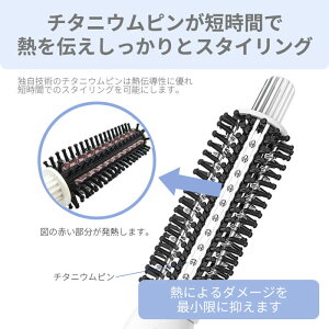 【送料無料】アレティマイナスイオンロールブラシアイロン25mm/海外対応