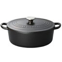 ルクルーゼ ココットオーバル ルクルーゼ（ル・クルーゼ） ココットオーバル 2102 25cm マットブラック （LE CREUSET）