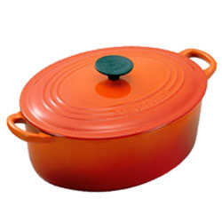 ルクルーゼ ココットオーバル ルクルーゼ（ル・クルーゼ） ココットオーバル 2502 25cm オレンジ （LE CREUSET）