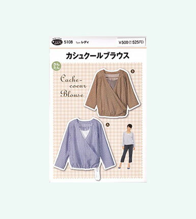 樂天商城 - フィットパターン　カシュクールブラウス　5108