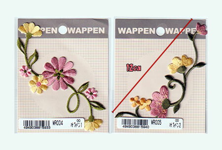 樂天商城 - 花ワッペン連続NEW アイロン接着