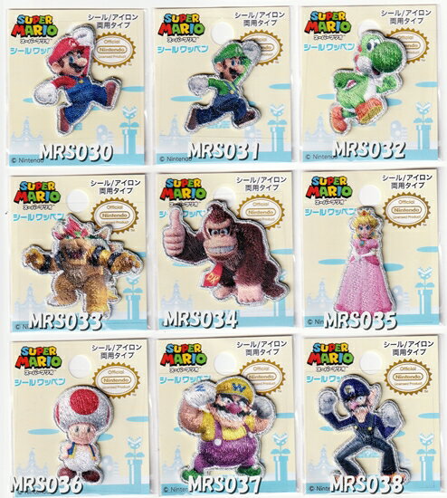 樂天商城 - スーパーマリオミニNEW シール＆アイロン 刺しゅうワッペン