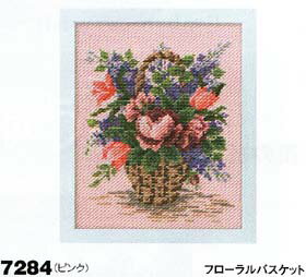 Rakuten - 刺しゅうキット　フローラルバスケット　7284