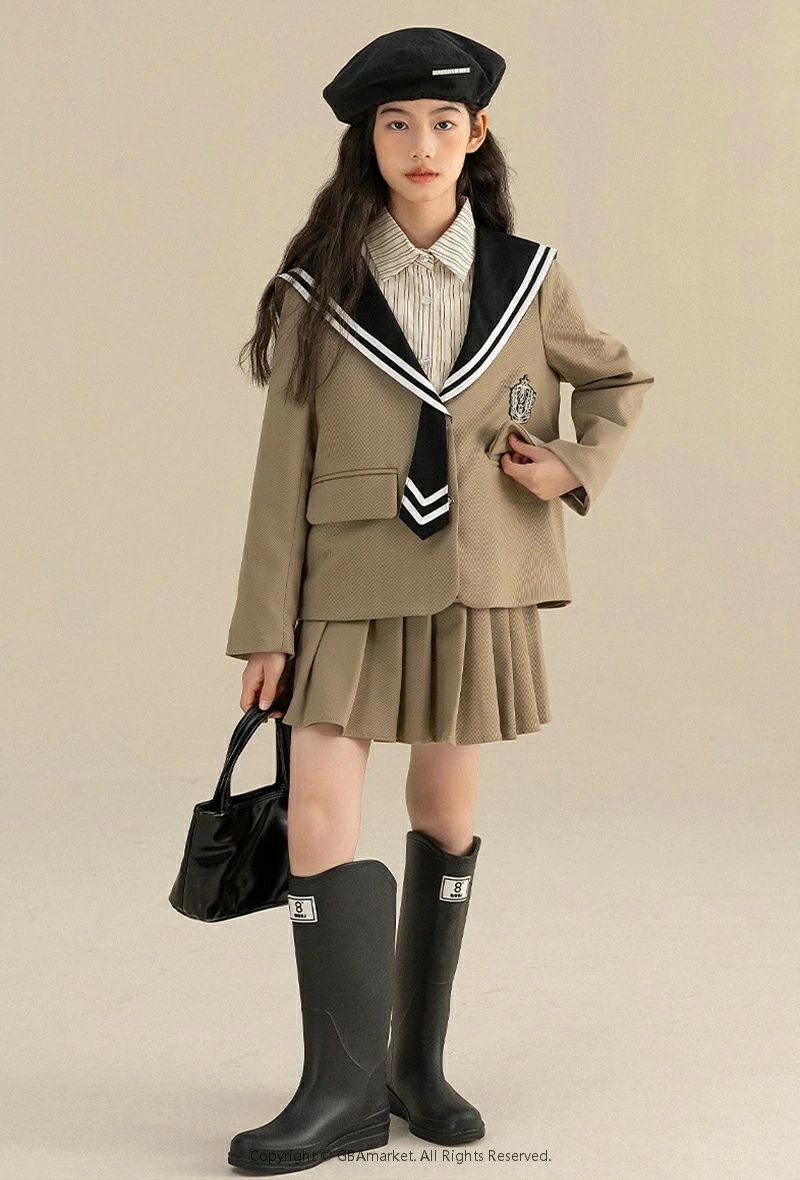 卒業式 小学校女子 女の子 2点セット セーラー服 ジャケット スカート セットアッ...
