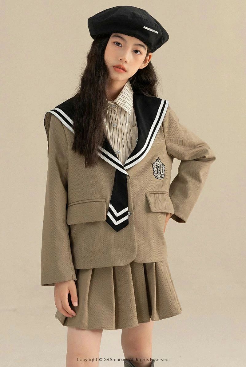 卒業式 小学校女子 女の子 2点セット セーラー服 ジャケット スカート セットアッ...