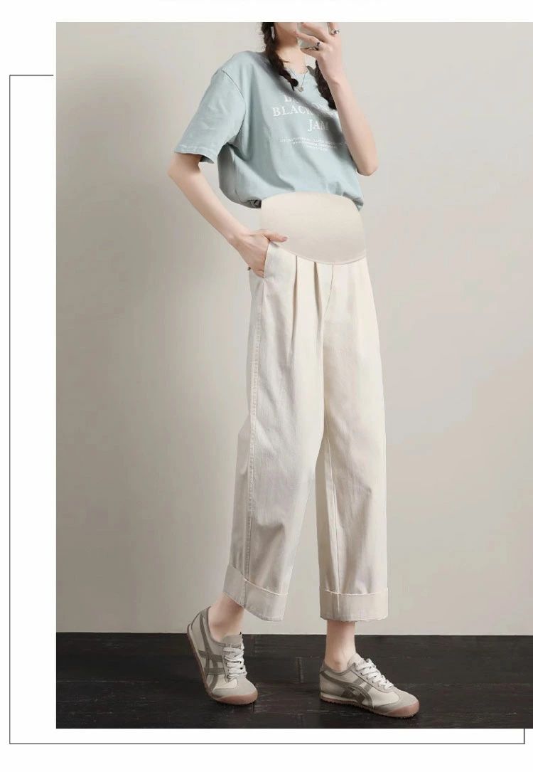 マタニティ パンツ 春夏 お腹楽ちん 安心 らくちん マタニティウェア 妊婦服 産前 ...