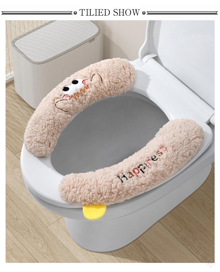 超特価 洗浄暖房型対応 おしゃれで可愛いデザイン 抗菌仕様 トイレカバー 便座マッ...