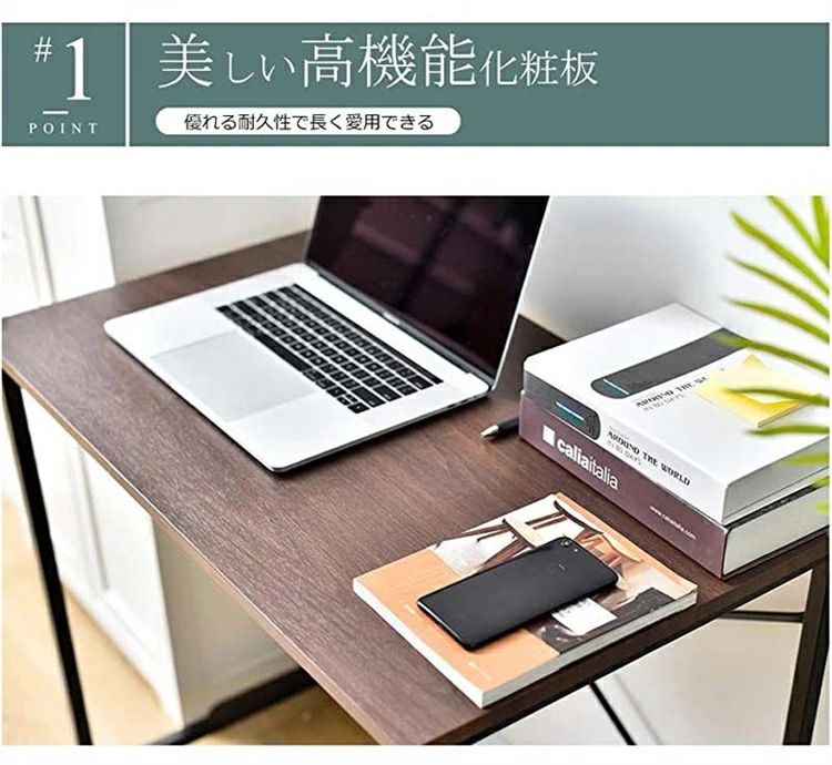 グレー 組み立て簡単 簡易デスク 書斎 新生活応援 シンプルデスク 幅80cm デスク ワークデスク 書斎 リビングルーム 机 6色 ホワイト PCデスク 子供部屋 高級感 ブラック 机 パソコンデスク ナチュラル 寝室 ブラウン オフィスルーム ミーティングルーム 木製 一人暮らし [3]