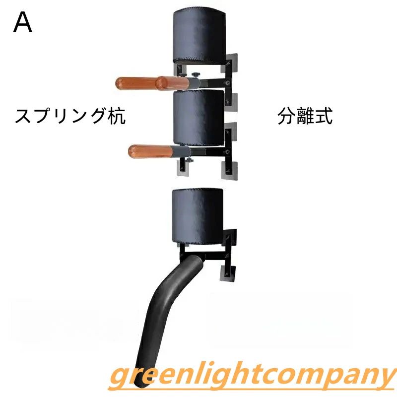 木人 木人椿 木製 壁掛け 詠春拳ダミー スプリングアームを備えた武道訓練用ダミー、 屋内ホームカンフートレーナーツール ポータブル 太極拳練習装置 2