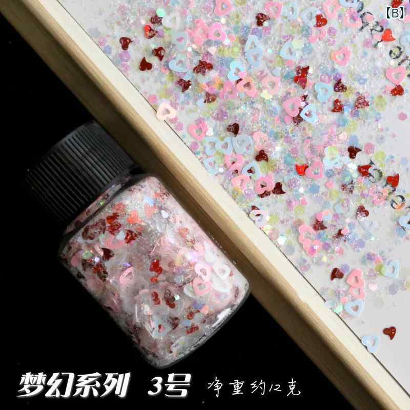 麻雀 飾り 手作り 材料 セット ファンタジー 混合 グリッター シークイン シルバー カラフル ホログラム 流沙 人魚 モチーフ キラキラ 装飾 グッズ 輝く ピース デザインの商品画像 3