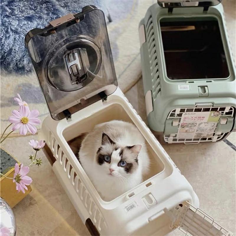 Rakuten - 送料無料リッチェル キャンピングキャリーダブルドア 超小型犬猫用 ダークブラウン 両扉
