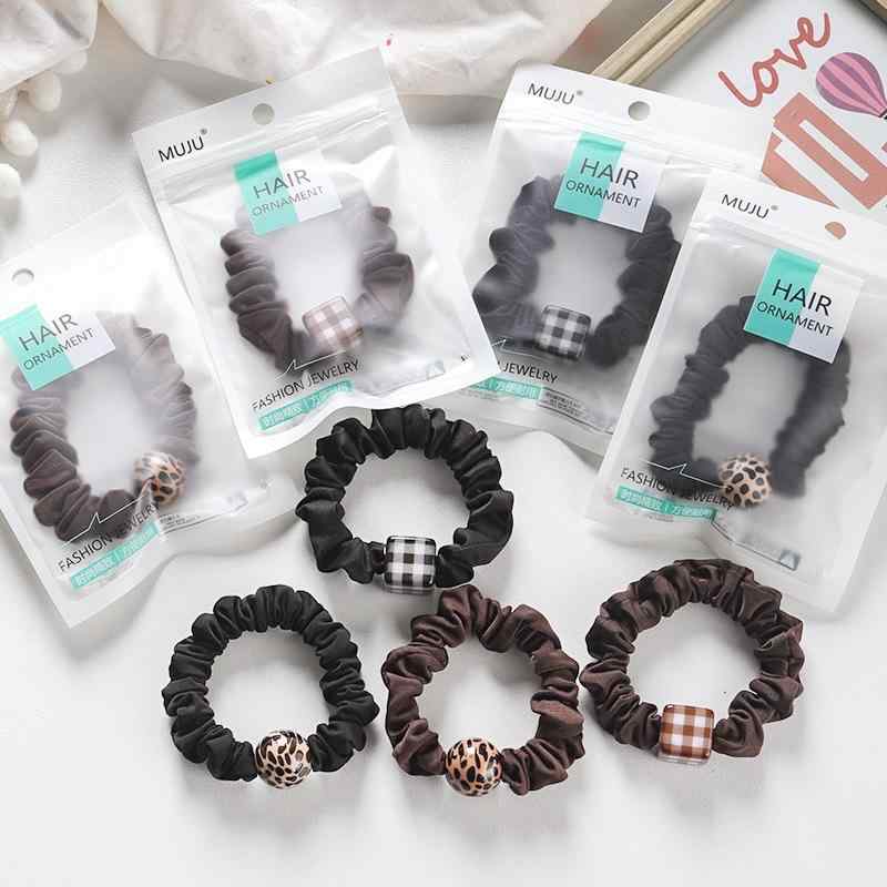 Rakuten - ヘアゴム ヒョウ柄 かわいい クール 柔らかい 高級感 太め ドーナツ型 ヘアアクセサリー 女性用 日常使い 伸縮性 軽量 ファッション小物