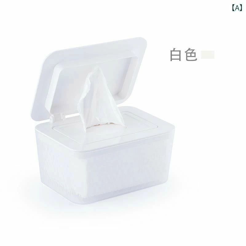 ウェットティッシュ ケース プラスチック製 蓋付き ポータブル 多機能 車載用 デス...