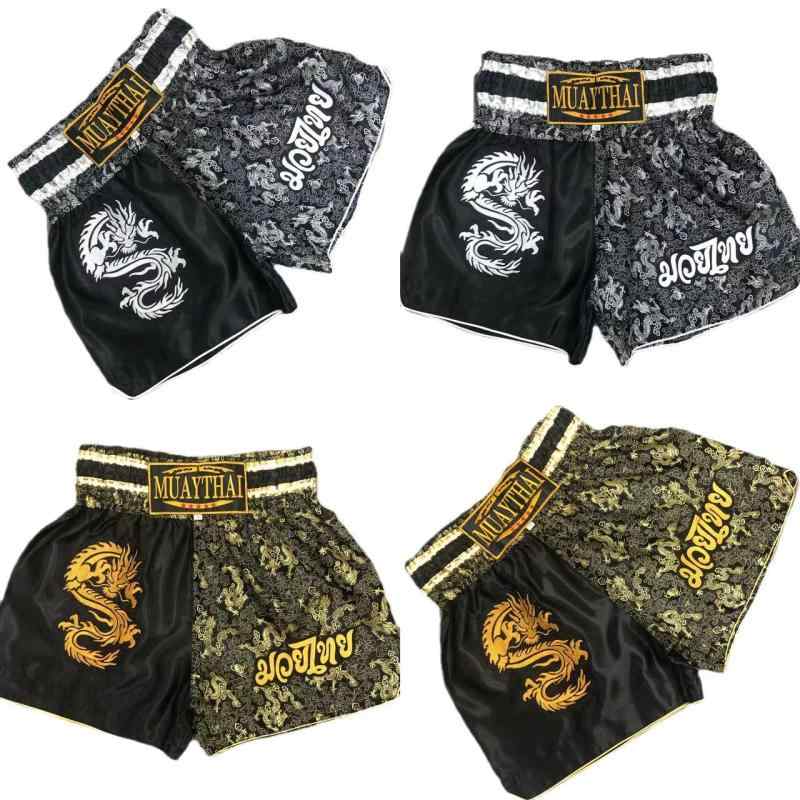 ボクシング パンツ スポーツ ショーツ エクササイズ フィットネス アスリート ジム 大きいサイズ おしゃれ ドラゴン キック 刺繍 MMA 格闘技 トレーニング 通気性