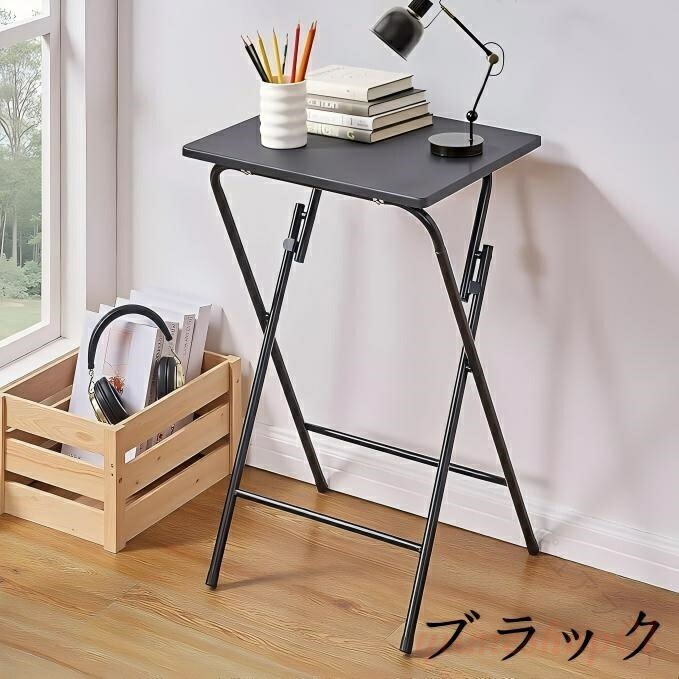 送料無料 テーブル ミニ 折りたたみ サイドテーブル 幅50cm 奥行48cm 高さ90cm 簡易机 折り畳みテーブル 事務机 多機能 コーヒーテーブル 折りたたみ机 在宅勤務 オフィス用 収納便利 コン argyle-1-10155842 アーガイル サンプル画像3