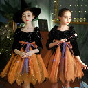 【送料無料】魔女 ワンピース 3点セット 帽子 ハロウィン かわいい 子供用 おもしろ ベビー 女の子 男の子 赤ちゃん 子供 キッズ 仮装