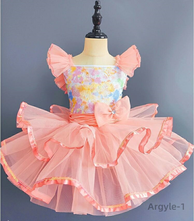 【送料無料】ワンピース 子供用 ダンス衣装 舞台衣装 新体操 スパンコール レオタード チュチュスカート キッズ ジュニア バレエ用品 子ども