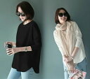 【送料無料】tシャツ レディース 長袖tシャツ ロンT カットソー プルオーバー ロングtシャツ ロンティー スエット ルームウエア 裏起毛(4)