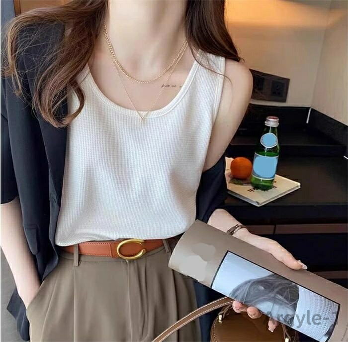 【送料無料】キャミソール シャツ レディース ベーシックインナー コットン フライス オシャレ 肌着 ラウンドネックノースリーブ ブラウス