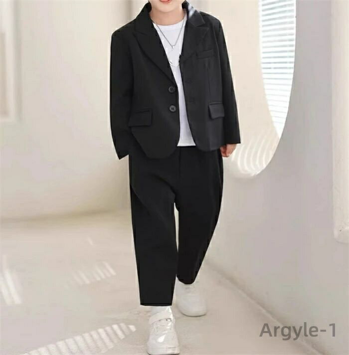 【送料無料】男の子 スーツ 2点セット 子供 フォーマル ジャケット+ズボン セット 通年 ピアノ発表会 キッズ 紳士服