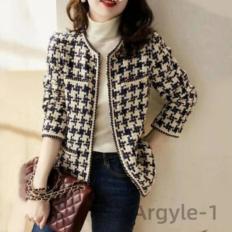 【送料無料】ジャケット レディース チェック柄 千鳥格 入学式 卒業式 入園式 卒園式 アウター ファンシー ツイード ノーカラー
