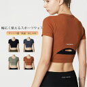 【送料無料】ヨガウェア レディース トップス 半袖 Tシャツ スポーツウエア トレーニングウェア フィットネス ピラティス ブラトップ
