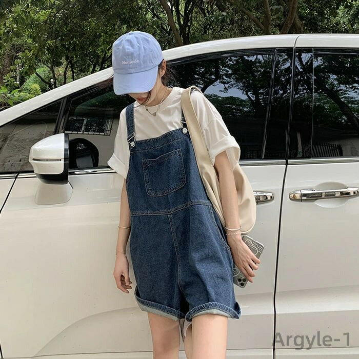 【送料無料】オーバーオール ショートパンツサロペット レディース デニム 半ズボン ワイドパンツ オールインワン パンツ ゆったり