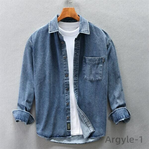 【送料無料】デニムジャケット メンズ デニムシャツ 胸ポケット カジュアルシャツ 長袖シャツ アウター 春秋 通勤 紳士