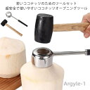 【送料無料】若いココナッツ ココナッツ オープナー ツールセット 2点 ハンマー ステンレス鋼 超安全 使いやすい