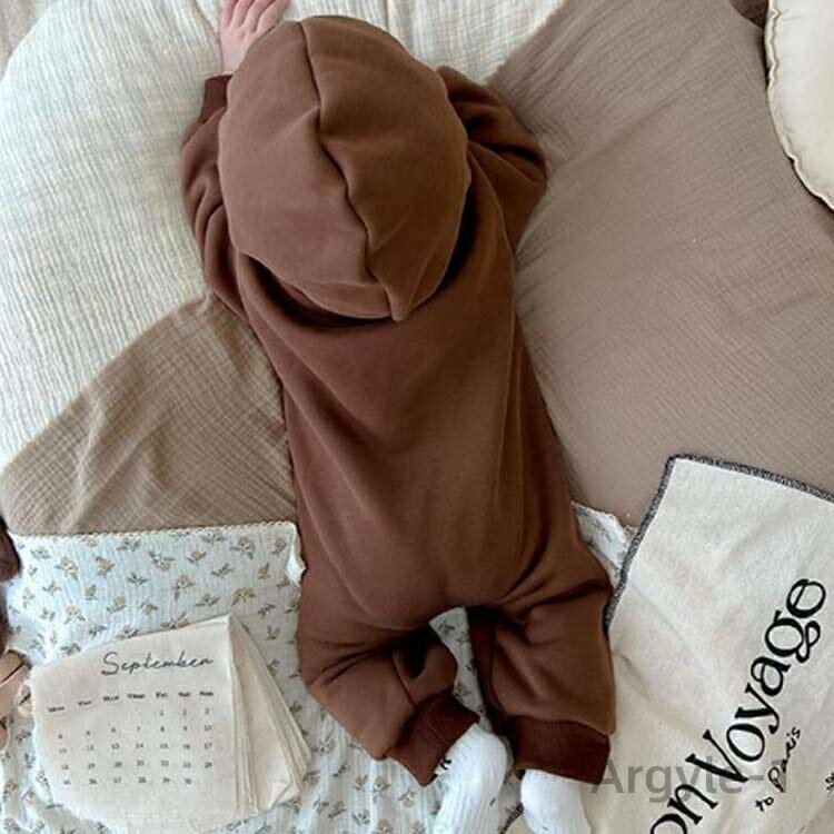 【送料無料】ベビー服 男の子 女の子 秋 冬 ボア カバーオール フード付き 赤ちゃん 出産祝い お祝い ルームウェア コート アウター 防寒