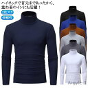 【送料無料】長袖 tシャツ タートルネック メンズ 秋 インナー 2枚入り アンダーウェア 無地 ロンT カットソー 保温 インナーシャツ