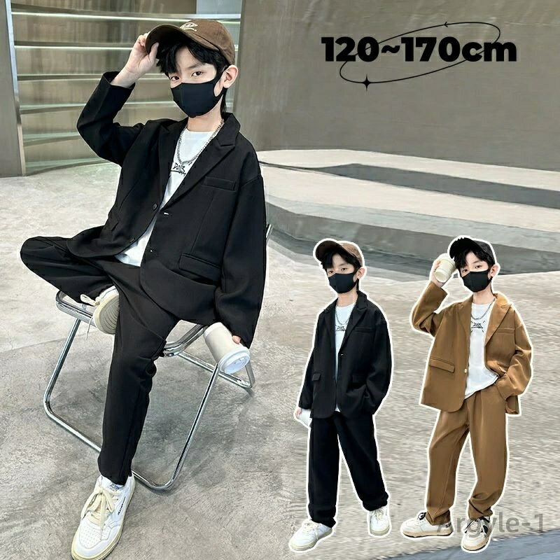 【送料無料】キッズ セットアップ 男の子 おしゃれ スーツ 男の子 ゆったり ダンス服 男の子 カジュアルパンツセット 発表会 キッズ