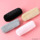 【送料無料】ペンケース 文房具 文房具入れ もこもこ 小物入れ 無地 ふわふわ 筒形 筆記用具 ファスナー ブラック 学生 大容量 女の子