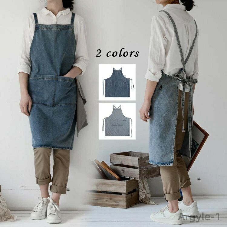 【送料無料】レディース カフェエプロン ワンピース かわいい 保育士 北欧 おしゃれ 軽防水 エプロン 家庭用 レディース エプロン 軽防水