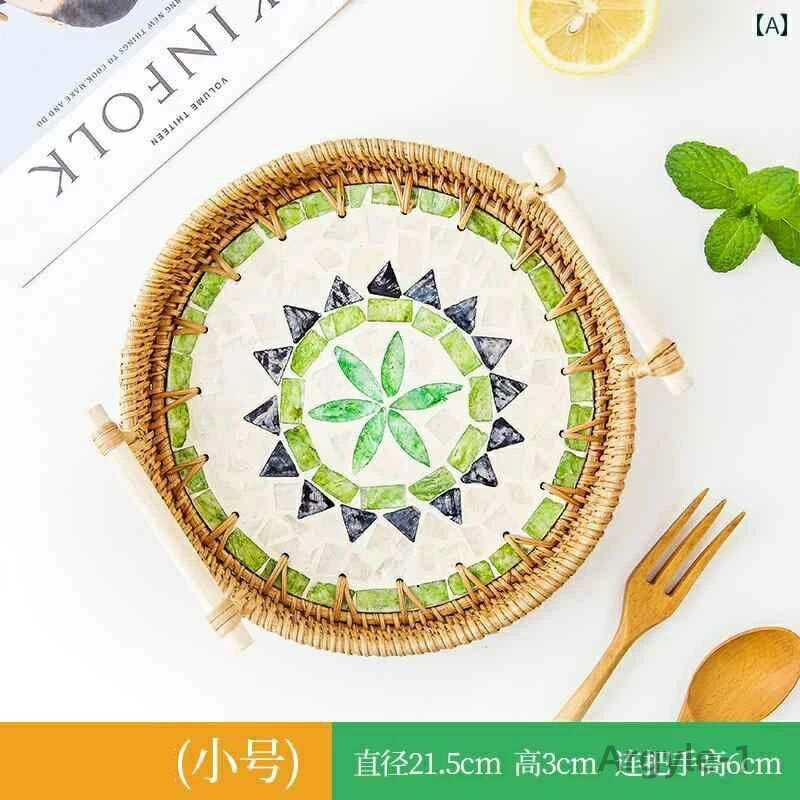 お盆トレー おしゃれ 来客 普段使い おもてなし おぼん 配膳 キッチン 雑貨 ダイニング フルーツ ケーキ ティーポット プレート 多用途 ラウンド シンプル...