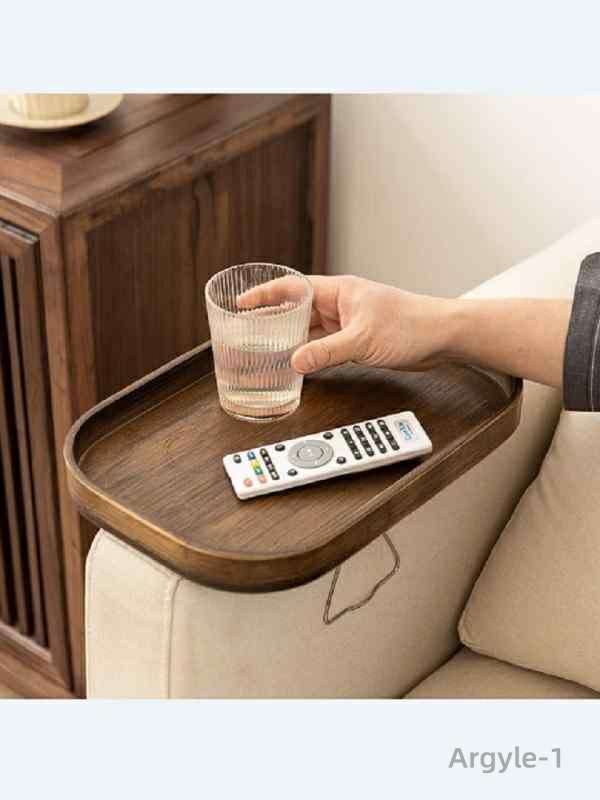 ソファー サイドテーブル おしゃれ アームレスト トレイ プレート ウォーターカップ コーヒー 折りたたみ 家庭用 リビング シンプル 竹 丸 四角