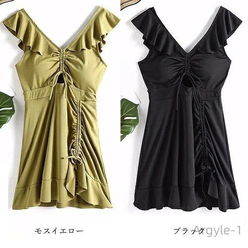 【送料無料】夏 体型カバー ワンピース水着 韓国風