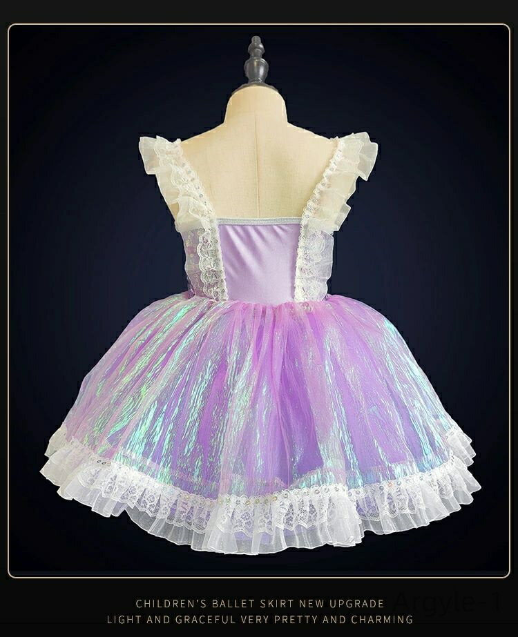 【送料無料】ジュニア キッズ スパンコール 新体操 舞台衣装 ダンス衣装 レオタード 子供用 チュチュスカート