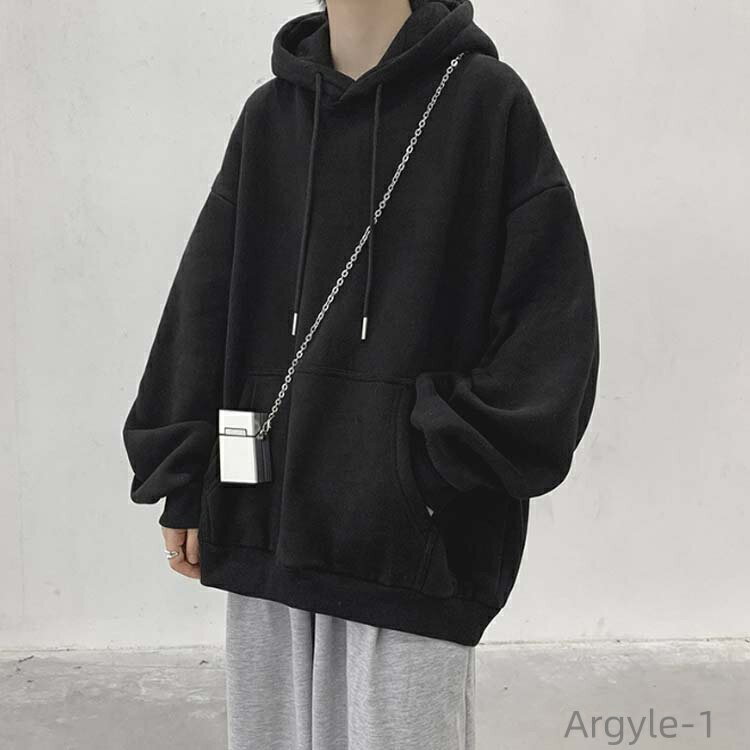 【送料無料】春秋 ビッグシルエット 無地 オーバーサイズ 長袖 パーカー プルオーバー パーカー メンズ 秋服 カジュアル
