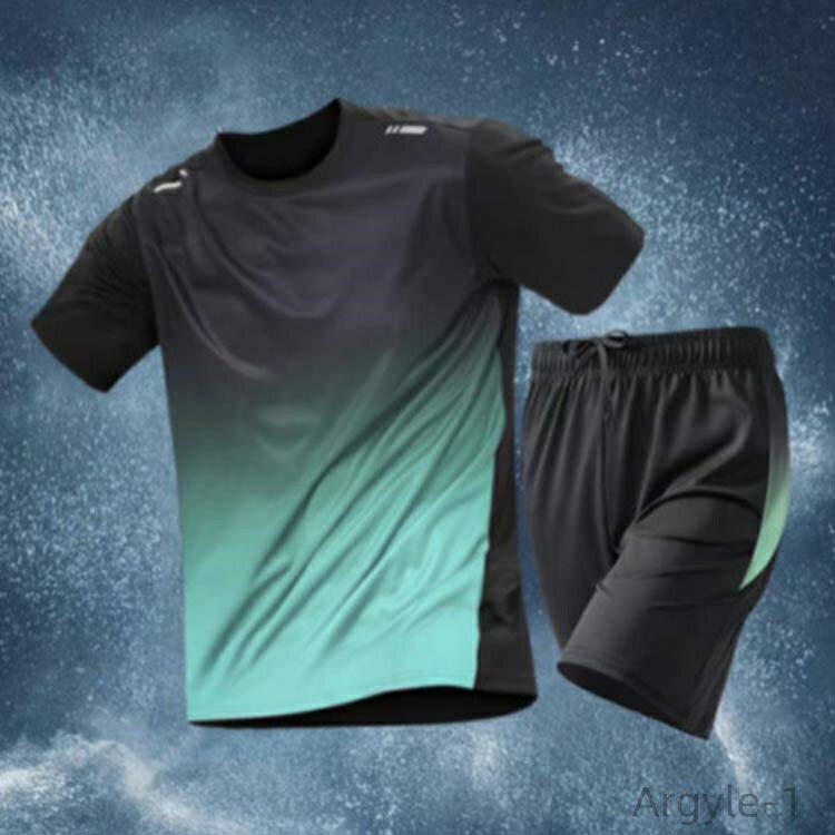 【送料無料】フィットネス水着 UVカット スポーツ水着 セパレート スポーツ 上下セット メンズ セットアップ 日焼け防止 半袖