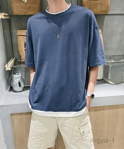 【送料無料】大人カジュアル 切り替えTシャツ 無地 韓国ファッション 重ね着トップス 半袖tシャツ オーバーサイズ カットソー 【送料無料】大人カジュアル 切り替えTシャツ 無地 韓国ファッション 重ね着トップス 半袖tシャツ オーバーサイズ カットソー
