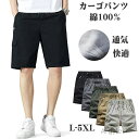 【送料無料】ストレッチ ドローストリング 通気性 快適 速乾 涼しい ボトムス ジッパーポケット 綿100% カーゴパンツ ハーフパンツ メンズ