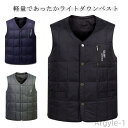 【送料無料】ゴルフ ライトダウン インナーダウンベスト 防寒 メンズ スポーツ 防風 vネック 大きいサイズ メンズ