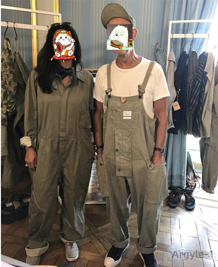 【送料無料】マルチポケット ツナギ つなぎ 作業着 男性向け用 デッキパンツ オールインワン オーバーオール メンズ