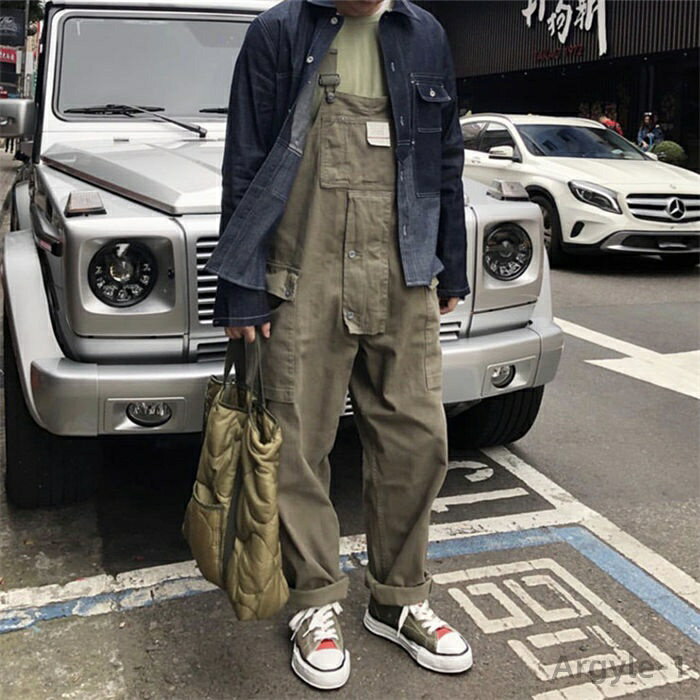 【送料無料】マルチポケット ツナギ つなぎ 作業着 男性向け用 デッキパンツ オールインワン オーバーオール メンズ