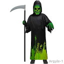 【送料無料】お化け 光る 夜光骸骨 死神ハロウィン仮装 ひかる キッズ 骸骨 お化け 怖い 夜光 コスチューム ハロウィン衣装 子供 骨 仮装